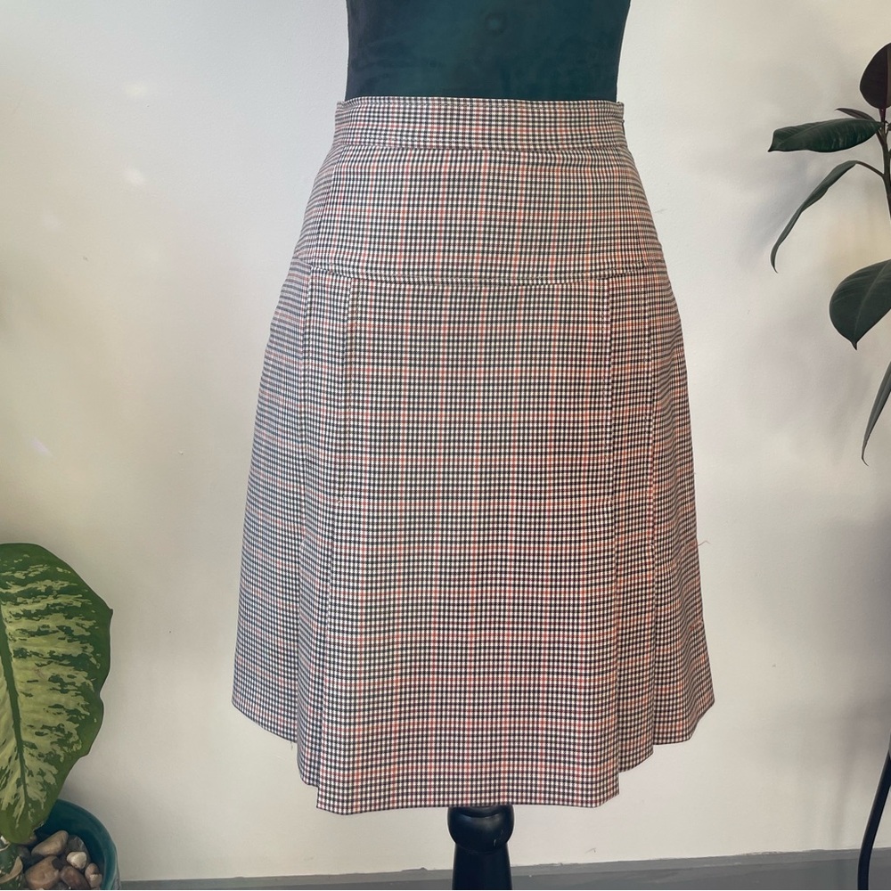 Brooks Brothers Plaid Pleated Wool Skirt – Size 2P